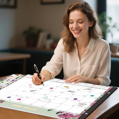 Large Desk Calendar 2026-2027,Jan 2026-Jun 2027,Gannyfer 18-Month Calendar