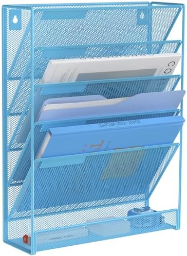 Kuntine.B Wall File Organizer Office Hanging Magazine Holder Wall File Organizer for Office Home
