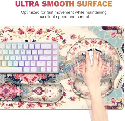 Gaming Mouse Pad, Large Desk Mat Cute Desk Pad Protector, 4in1 XXL Mousepad