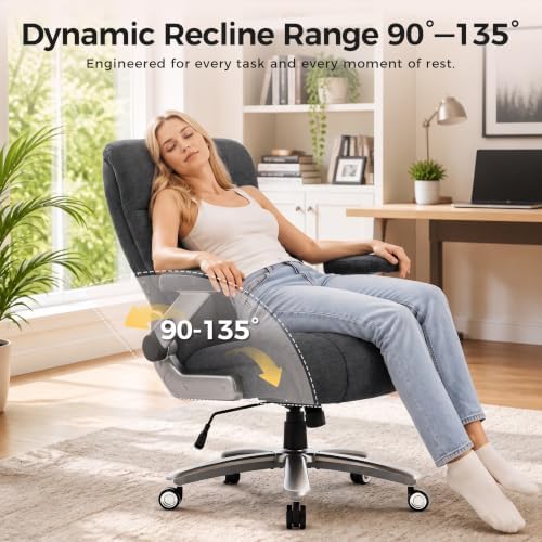 Big and Tall Office Chair with Massage and Heat