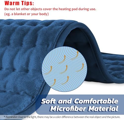 33x17 Inch Electric Heating pad for Back Neck Shoulder Knee Arms Legs- Electric Heat Pads with 6 Heat Settings & Auto Shut Off &Dry/Moist Heat Heating Pad for Birthday Mother Father Girl Men Women