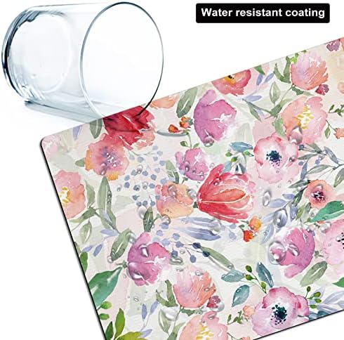Small Mouse Pad Cute, Mini Mouse Pads for Wireless Mouse and Laptop, Travel Mousepad with Designs - Colorful Floral, Portable Mousepads - 5.5 x 7 in, Desk Decor for Women