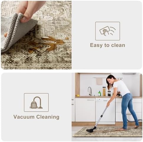 KIMODE Anti Fatigue Kitchen Mats for Floor, Boho Kitchen Rugs Sets of 2