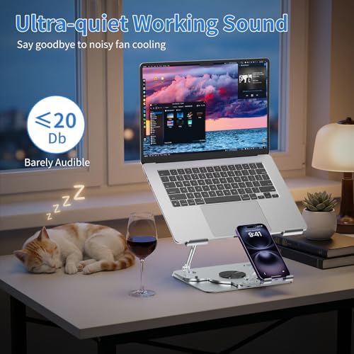 Laptop Cooling Pad with Detachable Fan & Cooler Cooling Laptop Stand Gray