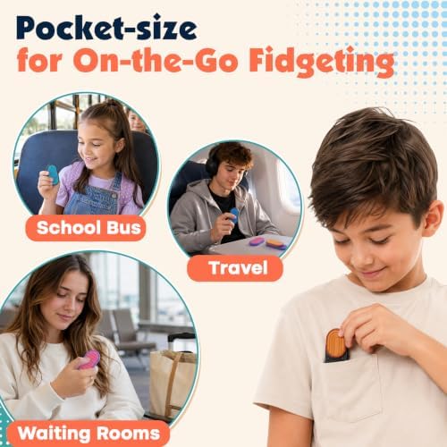 LESONG Magnetic Fidget Toys for Adults & Kids - Textured Sensory Fidget Sliders Quiet Stress Relief Toys for Autism ADHD - Magnets Fidgets for Classroom Prizes Travel Office Desk - 12 Pack