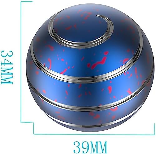 Kinetic Spinning Desk Toy Metal Fidgets ADHD 1.54in Blue Pink