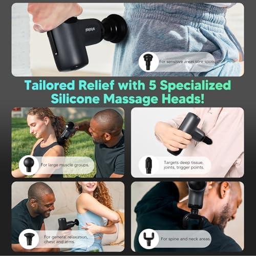 arboleaf Mini Massage Gun Deep Tissue Percussion for Back Pain, with Case