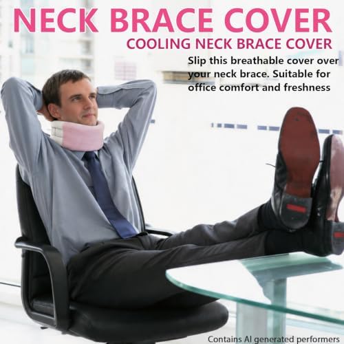 4 Pcs Breathable Neck Brace Covers, Cervical Support Sleeves, Unisex
