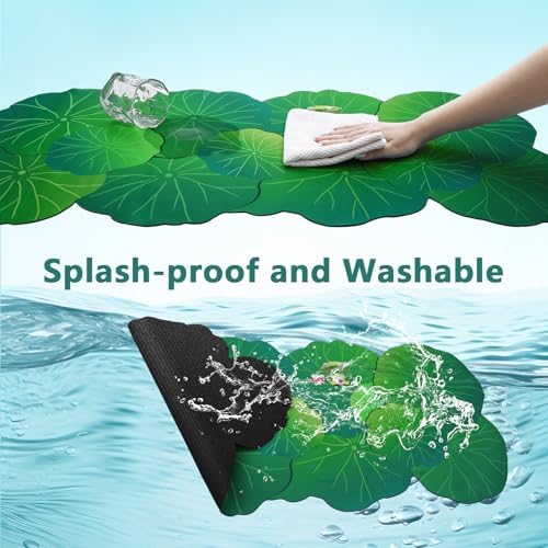HAOCOO Frog Scalloped Desk Mat, Non-Slip Large Mouse Pad for Office(Green)