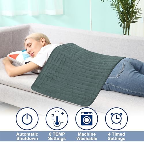40x20 Inch Electric Heating pad for Back Neck Shoulder Knee Arms Legs- Electric Heat Pads with 6 Heat Settings & Auto Shut Off &Dry/Moist Heat Heating Pad for Birthday Mother Father Girl Men Women