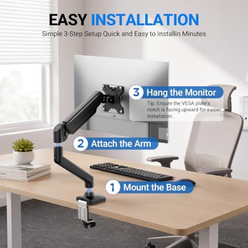GRIFEMA Gas Spring Monitor Mount for 13-32", Single Monitor Arm