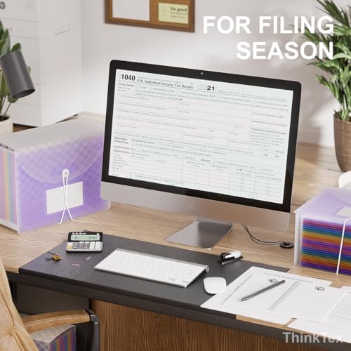 ThinkTex 26 Pockets Expanding File Folders, Accordion File Organizer