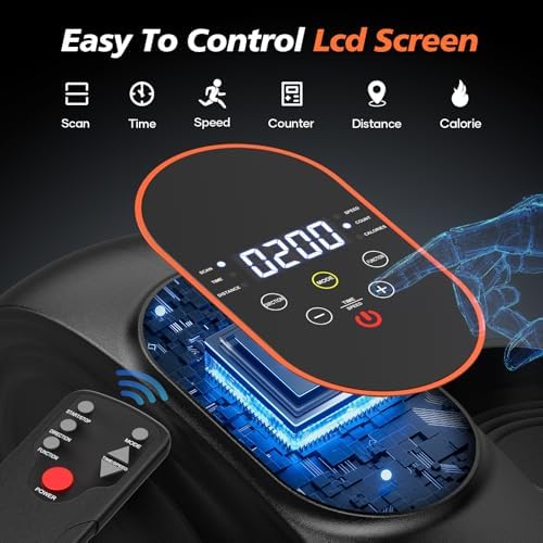 Under Desk Elliptical Machine, Pedal Exerciser for Seniors, Electric Elliptical Leg Exerciser for Seniors with 15 Adjustable, Quiet Mini Eclipse Leg Exerciser with Remote for Home Office, Black