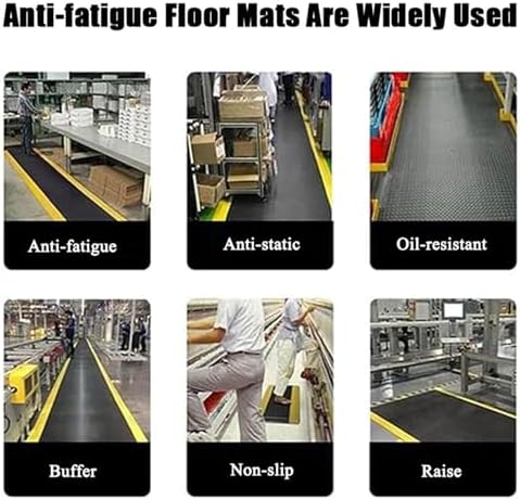 30cm Anti-Fatigue Standing Desk Mat - Ergonomic Comfort for Office & Home Use, Non-Slip, Durable, Black, Perfect for Long Hours of Standing & Running, 30x40cm
