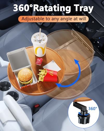 Tesla Model 3 Y Wood Car Cup Holder Tray Table for iPad Laptop Food