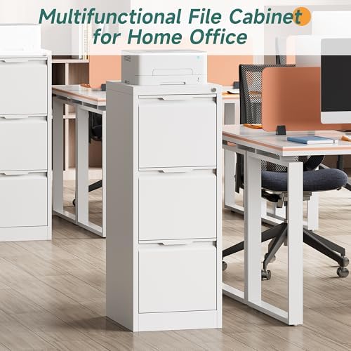 3 Drawer Metal Vertical File Cabinet with Lock for Home Office