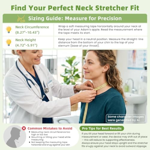Adjustable Neck Traction Device for Spine Decompression and Pain Relief, Neck Braces for Neck Pain and Support,Neck Stretcher Cervical Traction