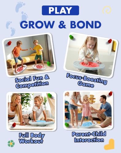 Kids Maze Balance Board with Bag, 2-in-1 Sensory Training Toy, Ages 3-12