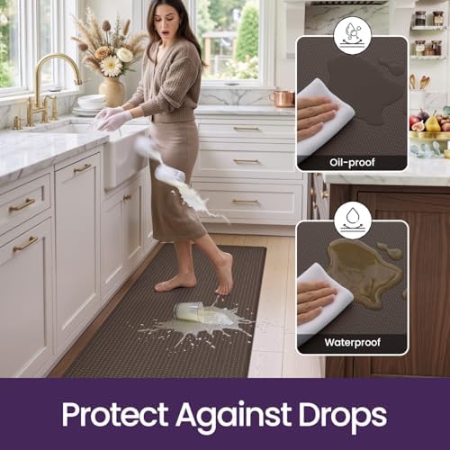 DEXI Kitchen Floor Mats Cushioned Anti Fatigue, 23x86 Non Slip Runner Rug