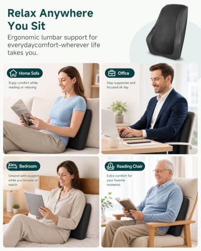 Snailax 4D Shiatsu Back Massager with Heat, Deep Tissue Neck Massager