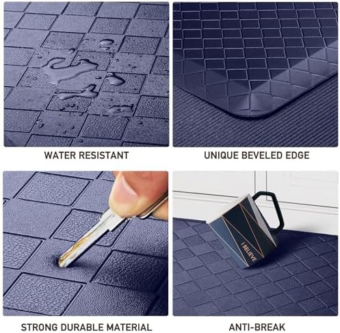 HappyTrends Kitchen Floor Mat - 4/5 Inch Thick Anti-Fatigue Kitchen Rug