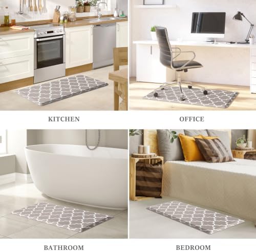 WISELIFE Kitchen Runner Rugs Anti-Fatigue Mats, 17.3"x 60", Khaki