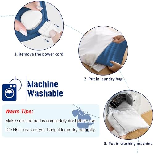 33x17 Inch Electric Heating pad for Back Neck Shoulder Knee Arms Legs- Electric Heat Pads with 6 Heat Settings & Auto Shut Off &Dry/Moist Heat Heating Pad for Birthday Mother Father Girl Men Women