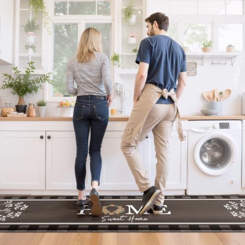 Kitchen Mats 2PCS, Anti Fatigue Rugs, 17.3x30+17.3x70in, Brown