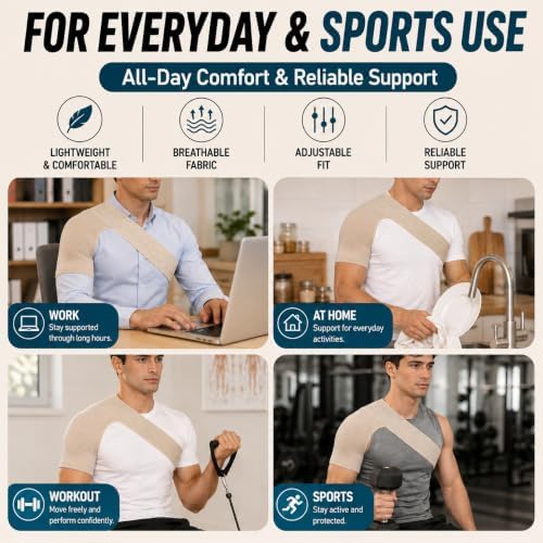 Shoulder Brace for Men & Women,Compression Shoulder Support Sleeve