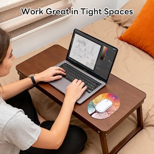 Oval Mouse Pad 6x8in Non-Slip for Laptop,Four Seasons Tree