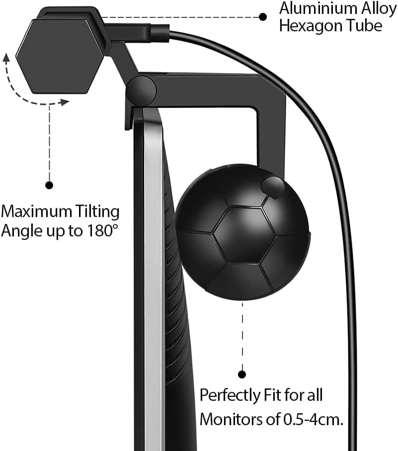 USB LED Lamp for Computer Monitor - Adjustable Brightness & Color Temperature, USB Powered, Matte Graffiti Finish, 40 cm, 5W, Eye-Care, Easy Installation, Perfect for Reading, Laptop, and Study