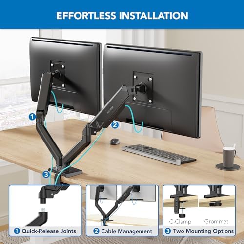 Mount-It! Dual Monitor Mount, 17-32", 19.8 lbs Each