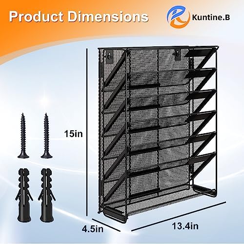 Kuntine.B Wall File Organizer Office Hanging Magazine Holder Wall File Organizer for Office Home