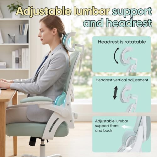 Ergonomic Office Chair 400 lbs Mesh Desk Chair with Headrest