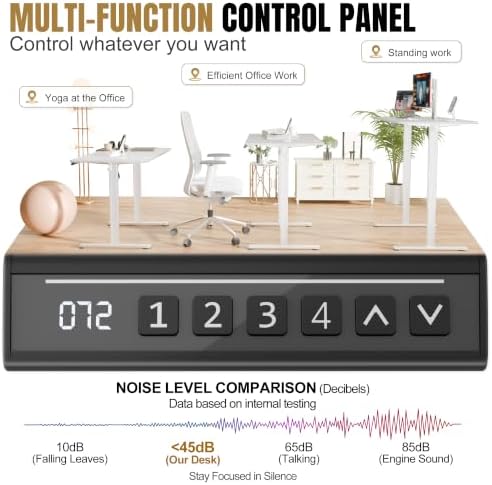 Furmax 45 Inches Electric Standing Desk, Home Office Desk with Phone Holder