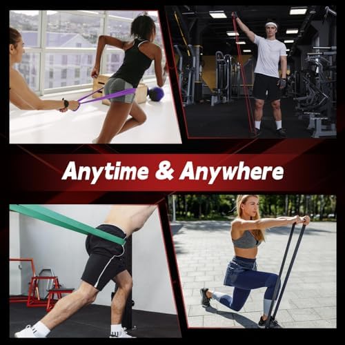 Pull Up Assistance Bands Set of 5 - Resistance Bands for Working Out, Exercise Bands for Pull Up Bands, Full Body Training, Muscle Building, Physical Therapy, Home & Gym Fitness for Men & Women