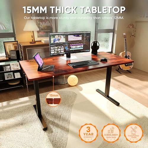 Monomi Electric Standing Desk 55”x24”, Height Adjustable Desk with Wheels
