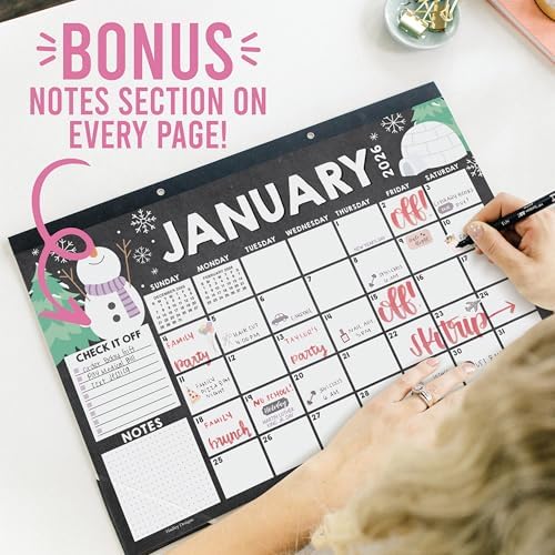 Large Desk Calendar 2026 - Desktop Calendar 2026-2027