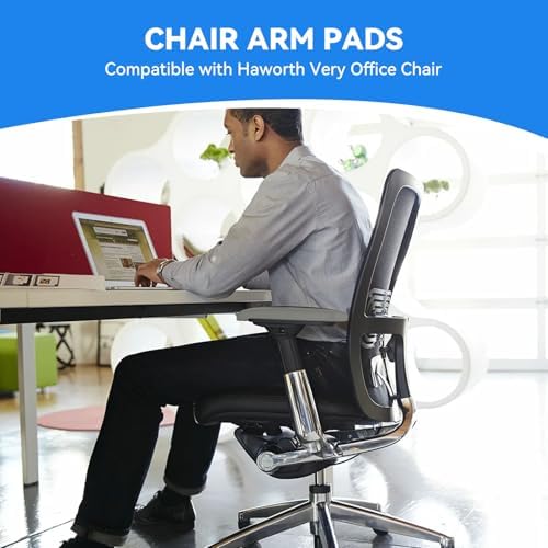 Arm Pads Caps Replacement for Haworth Very Office Chair,Office Chair Arm Rest Replacement（Gray）