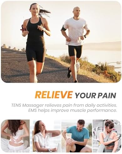 AVCOO 30 Modes TENS EMS Unit Muscle Stimulator for Pain Relief, 12 Pcs Pads