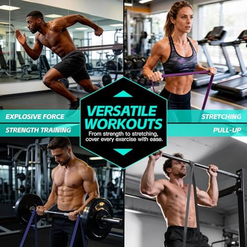 Pull Up Bands, Resistance Bands Set, Exercise Workout Bands for Men & Women, Ideal for Body Stretching, Physical Therapy and Muscle Training
