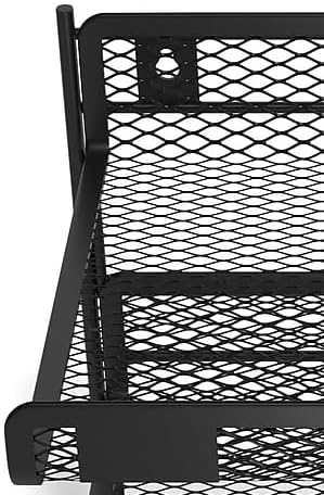TRU RED Wire Mesh File Organizer, 3-Compartment, Matte Black, 2-Pk