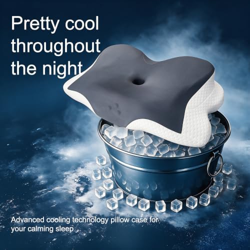 Cervical Neck Pillow, Ergonomic Support Contour Memory Foam Pillows for Side Sleep Stomach Sleeping and Back Sleeper, Orthopedic Bed Pillow for Shoulder Pain Relief