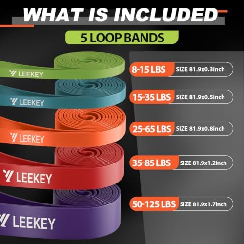 LEEKEY Resistance Bands Set for Pull Up Assistance & Exercise