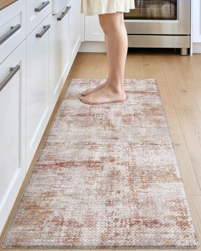 DEXI Kitchen Floor Mats Cushioned Anti Fatigue Runner Rug 23x86 Red
