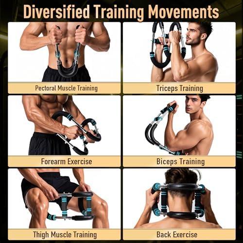 Twister Arm Trainer 70-110lbs Adjustable Chest Workout Equipment for Home Gym Portable Chest Trainer for Men & Women Arm Chest and Shoulder Strength Training Fitness Tool