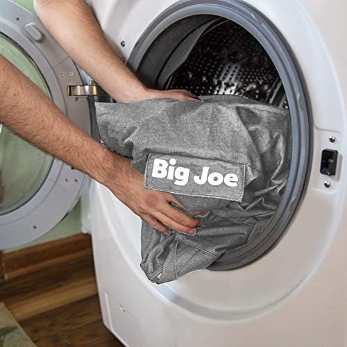Big Joe Fuf 7Ft Giant Foam Bean Bag Chair, Oversized Couch with Removable Cover for Kids, Teens, Adults, Fog Lenox, Durable Woven Polyester, 7 Foot