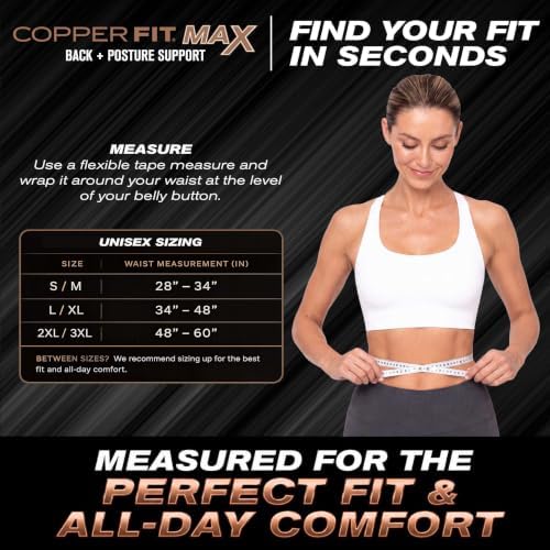 Copper Fit Max Back Posture Support (Small/Medium)