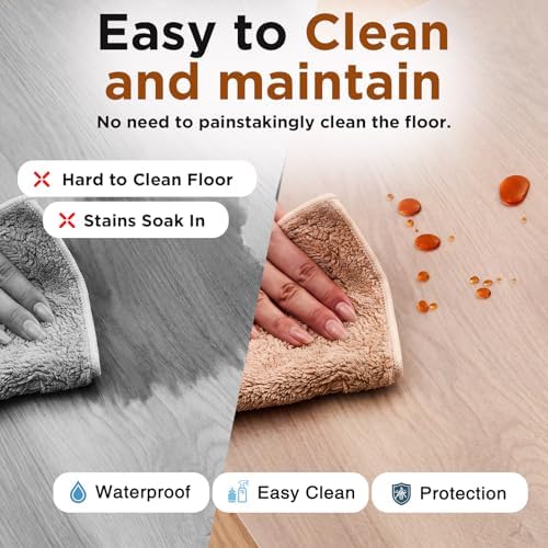 Office Workstation Chair Mat for Hard Floor Protection, 66" x 60"