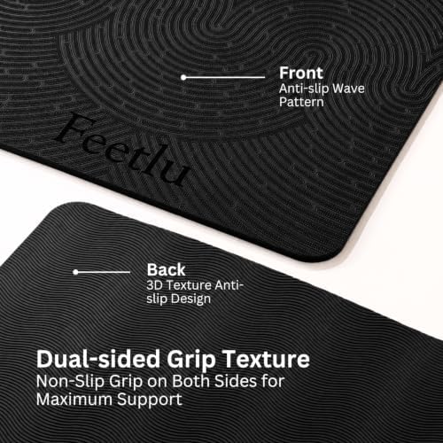 Extra Thick 12mm Exercise Mat, 74" x 26", Non-Slip with a Yoga Strap